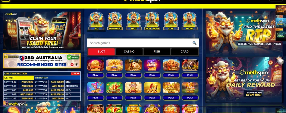 Browse Methspin Casino slots lobby